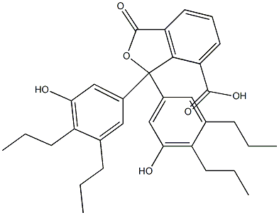 1,3-Dihydro-1,1-bis(5-hydroxy-3,4-dipropylphenyl)-3-oxoisobenzofuran-7-carboxylic acid Structure