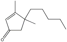 4-Pentyl-3,4-dimethyl-2-cyclopenten-1-one Struktur