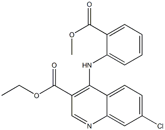 4-[(2-Methoxycarbonylphenyl)amino]-7-chloroquinoline-3-carboxylic acid ethyl ester Structure