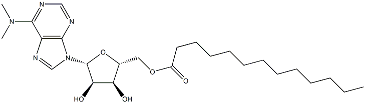 N,N-Dimethyl-5'-O-tridecanoyladenosine,,结构式