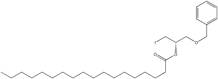 [S,(+)]-1-(Benzyloxy)-3-iodo-2-propanol stearate 结构式