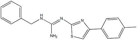2-[[Amino(benzylamino)methylene]amino]-4-(4-methylphenyl)thiazole,,结构式