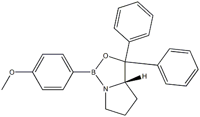 (3aS)-1-(4-Methoxyphenyl)-3,3-diphenyltetrahydro-3H-pyrrolo[1,2-c][1,3,2]oxazaborole,,结构式