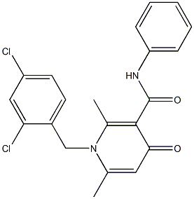 1-(2,4-Dichlorobenzyl)-1,4-dihydro-2,6-dimethyl-N-phenyl-4-oxopyridine-3-carboxamide 结构式