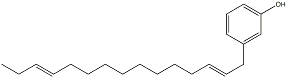 3-(2,12-ペンタデカジエニル)フェノール 化学構造式