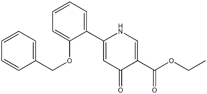 6-[2-(Benzyloxy)phenyl]-4-oxo-1,4-dihydropyridine-3-carboxylic acid ethyl ester Structure