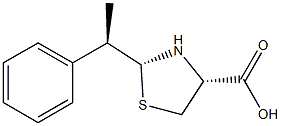 (2R,4R)-2-[(R)-1-Phenylethyl]thiazolidine-4-carboxylic acid 结构式