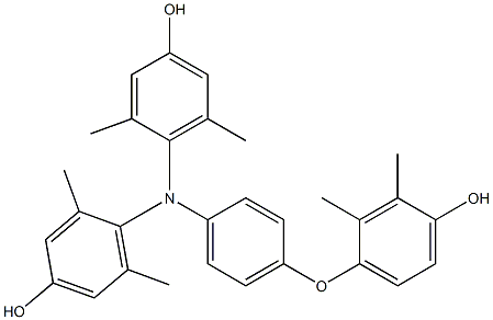 N,N-Bis(4-hydroxy-2,6-dimethylphenyl)-4-(4-hydroxy-2,3-dimethylphenoxy)benzenamine Struktur