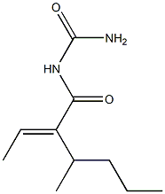 (2-Ethylidene-3-methylhexanoyl)urea Struktur