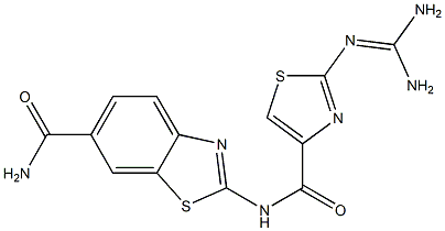 2-(Diaminomethyleneamino)-N-(6-carbamoyl-2-benzothiazolyl)thiazole-4-carboxamide