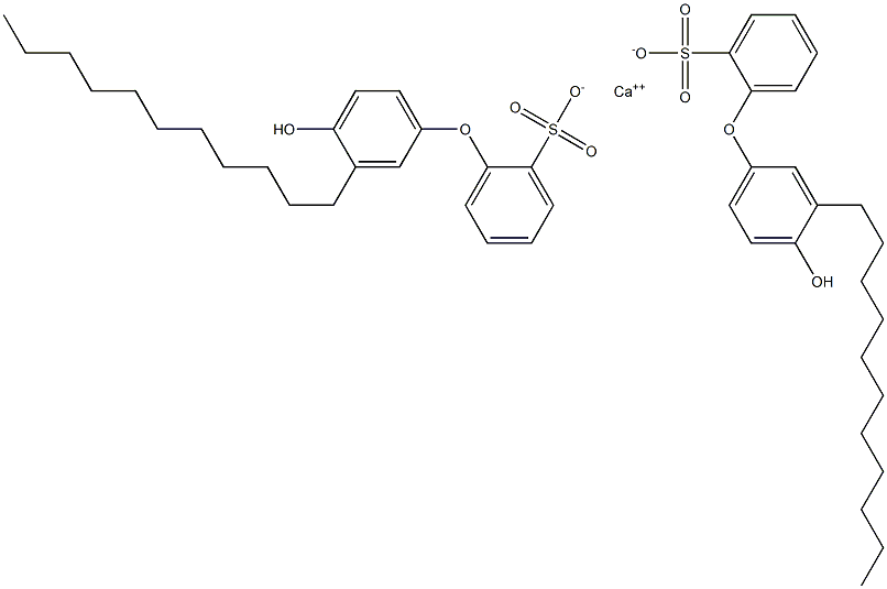 Bis(4'-hydroxy-3'-undecyl[oxybisbenzene]-2-sulfonic acid)calcium salt Struktur