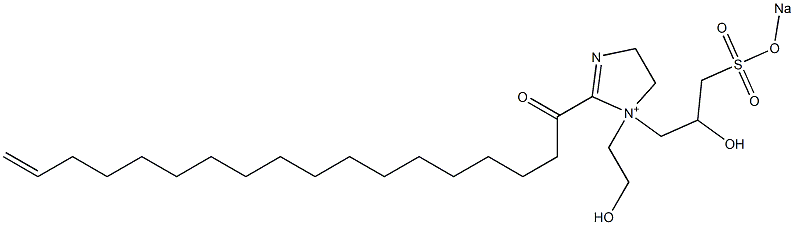 1-(2-Hydroxyethyl)-1-[2-hydroxy-3-(sodiooxysulfonyl)propyl]-2-(17-octadecenoyl)-2-imidazoline-1-ium Structure