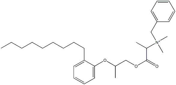 N,N-Dimethyl-N-benzyl-N-[1-[[2-(2-nonylphenyloxy)propyl]oxycarbonyl]ethyl]aminium 结构式