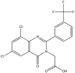 6,8-Dichloro-4-oxo-2-[3-(trifluoromethyl)phenyl]quinazoline-3(4H)-acetic acid Structure