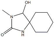 3-メチル-4-ヒドロキシ-2-オキソ-1,3-ジアザスピロ[4.5]デカン 化学構造式