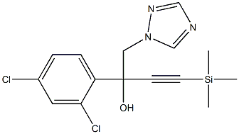 1-(2,4-Dichlorophenyl)-1-[(trimethylsilyl)ethynyl]-2-(1H-1,2,4-triazol-1-yl)ethanol,,结构式