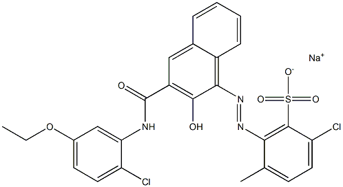 2-Chloro-5-methyl-6-[[3-[[(2-chloro-5-ethoxyphenyl)amino]carbonyl]-2-hydroxy-1-naphtyl]azo]benzenesulfonic acid sodium salt