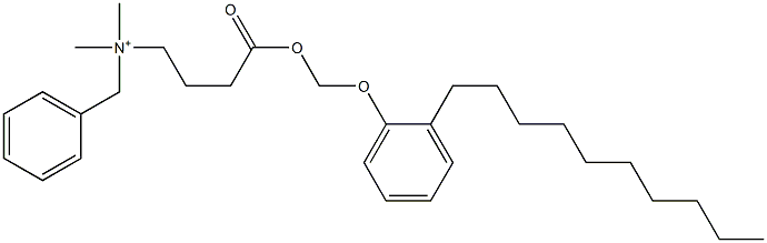 N,N-Dimethyl-N-benzyl-N-[3-[[(2-decylphenyloxy)methyl]oxycarbonyl]propyl]aminium 结构式