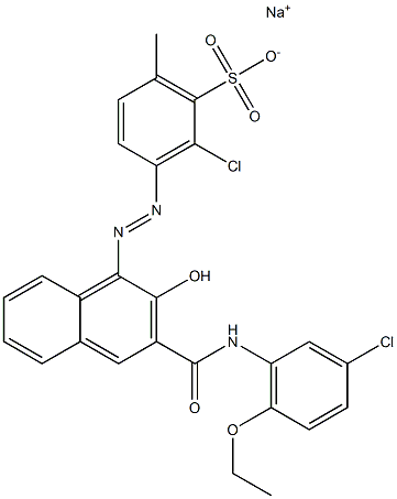 2-Chloro-6-methyl-3-[[3-[[(3-chloro-6-ethoxyphenyl)amino]carbonyl]-2-hydroxy-1-naphtyl]azo]benzenesulfonic acid sodium salt