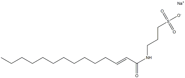 3-(2-Tetradecenoylamino)-1-propanesulfonic acid sodium salt Structure