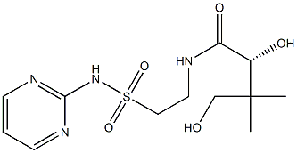 [R,(+)]-2,4-Dihydroxy-3,3-dimethyl-N-[2-(2-pyrimidinylsulfamoyl)ethyl]butyramide Structure