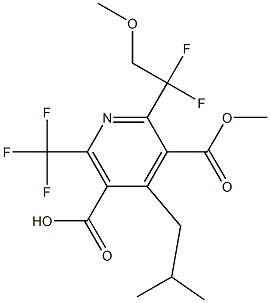 6-(Trifluoromethyl)-2-(1,1-difluoro-2-methoxyethyl)-4-isobutylpyridine-3,5-di(carboxylic acid methyl) ester Structure