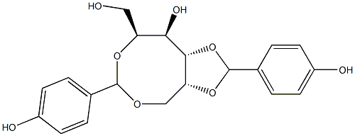 2-O,6-O:4-O,5-O-Bis(4-hydroxybenzylidene)-D-glucitol Structure