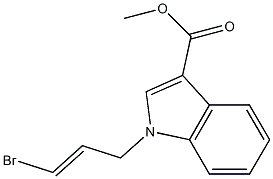 1-(3-Bromo-2-propenyl)-1H-indole-3-carboxylic acid methyl ester Struktur