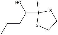 1-(2-メチル-1,3-ジチオラン-2-イル)-1-ブタノール 化学構造式