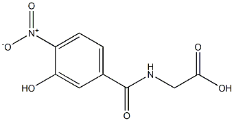 N-(3-Hydroxy-4-nitrobenzoyl)glycine,,结构式
