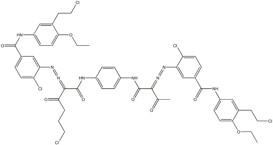 3,3'-[2-(2-Chloroethyl)-1,4-phenylenebis[iminocarbonyl(acetylmethylene)azo]]bis[N-[3-(2-chloroethyl)-4-ethoxyphenyl]-4-chlorobenzamide]