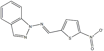 2-[(1H-Indazol-1-yl)iminomethyl]-5-nitrothiophene,,结构式