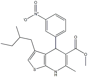 3-(2-Methylbutyl)-6-methyl-4-(3-nitrophenyl)-4,7-dihydrothieno[2,3-b]pyridine-5-carboxylic acid methyl ester