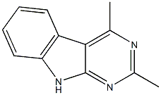 2,4-ジメチル-9H-ピリミド[4,5-b]インドール 化学構造式