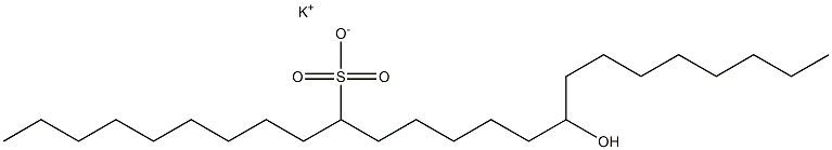 16-Hydroxytetracosane-10-sulfonic acid potassium salt Structure