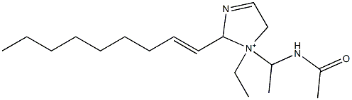 1-[1-(Acetylamino)ethyl]-1-ethyl-2-(1-nonenyl)-3-imidazoline-1-ium Struktur