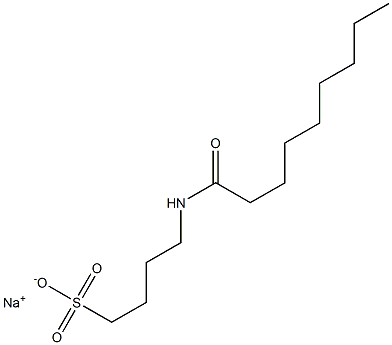 4-Nonanoylamino-1-butanesulfonic acid sodium salt Structure