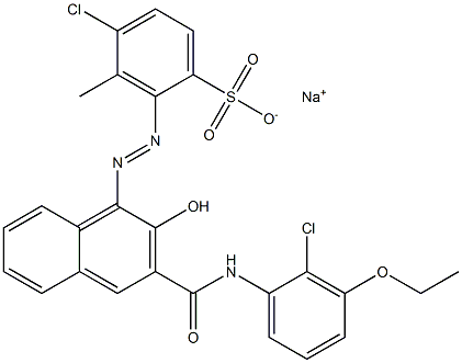  4-Chloro-3-methyl-2-[[3-[[(2-chloro-3-ethoxyphenyl)amino]carbonyl]-2-hydroxy-1-naphtyl]azo]benzenesulfonic acid sodium salt