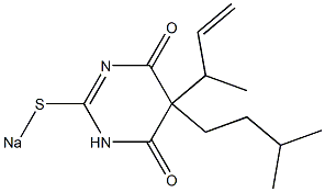 5-Isopentyl-5-(1-methyl-2-propenyl)-2-sodiothio-4,6(1H,5H)-pyrimidinedione Structure