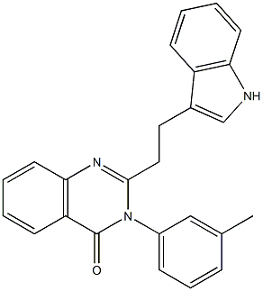 2-[2-(1H-Indol-3-yl)ethyl]-3-(3-methylphenyl)quinazolin-4(3H)-one Structure