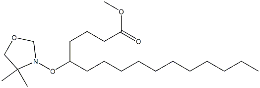 5-(4,4-ジメチルオキサゾリジン-3-イルオキシ)パルミチン酸メチル 化学構造式