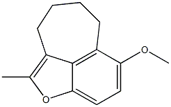 2-メチル-7-メトキシ-3,4,5,6-テトラヒドロシクロヘプタ[cd]ベンゾフラン 化学構造式