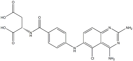 N-[4-[(2,4-Diamino-5-chloro-6-quinazolinyl)amino]benzoyl]-L-aspartic acid Structure