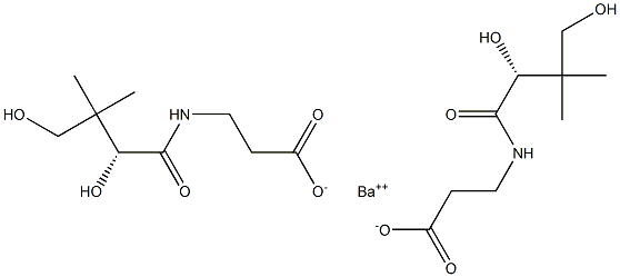 Bis[3-[[[R,(+)]-2,4-dihydroxy-3,3-dimethylbutyryl]amino]propionic acid] barium salt,,结构式