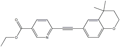 6-[[(3,4-Dihydro-4,4-dimethyl-2H-1-benzopyran)-6-yl]ethynyl]nicotinic acid ethyl ester Structure