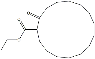 2-Oxocyclopentadecanecarboxylic acid ethyl ester Struktur