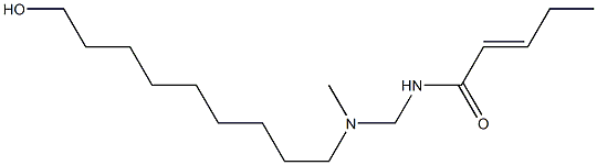 N-[[N-(9-Hydroxynonyl)-N-methylamino]methyl]-2-pentenamide Structure