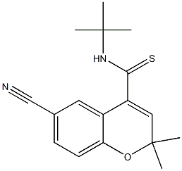 6-Cyano-N-tert-butyl-2,2-dimethyl-2H-1-benzopyran-4-carbothioamide