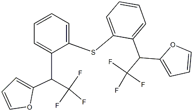 [2,2,2-トリフルオロ-1-(2-フラニル)エチル]フェニルスルフィド 化学構造式