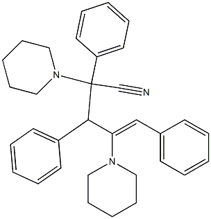 2,3,5-Triphenyl-2,4-bis(1-piperidinyl)-4-pentenonitrile Structure